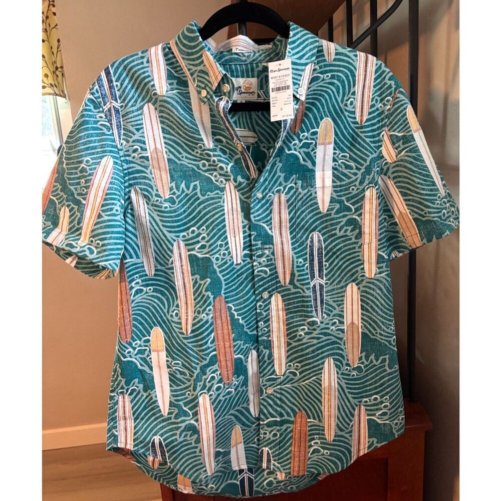 NWT Reyn Spooner "Retro Boardin" Hawaiian Aloha Shirt Sz S